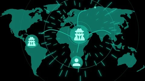 World map people connection network on black background Vídeos de archivo 336911265