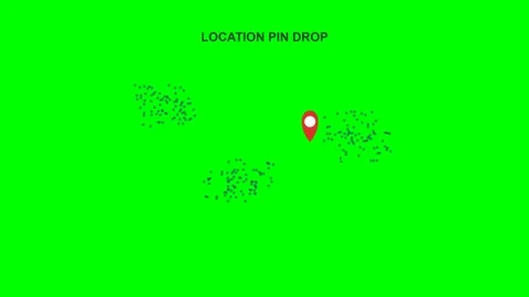 World Map Pin Drop Animated Motion Graphic Concept Stock Footage 341323608