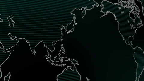 World Map with Pink Data Points and Connections. Stock Footage 318942677