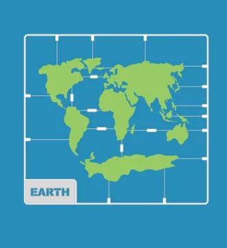 World Map plastic model kit. geography Continents of planet earth Stock Illustration