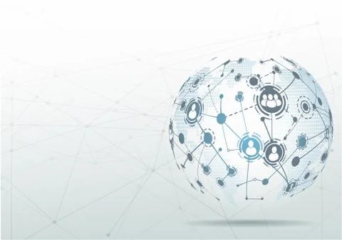 World map point and line composition concept Stock Illustration