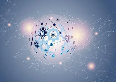 World map point and line composition concept Stock Illustration