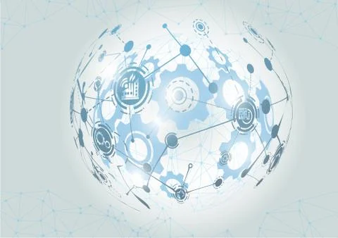 World map point and line composition concept Stock Illustration