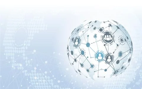 World map point and line composition concept Stock Illustration