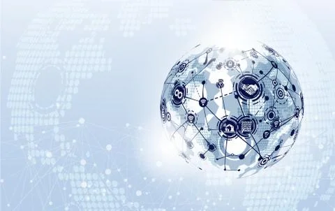 World map point and line composition concept Stock Illustration