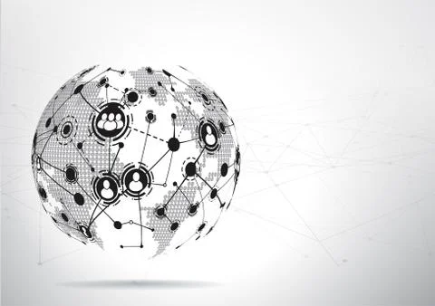 World map point and line composition concept Stock Illustration