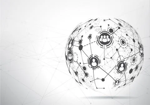 World map point and line composition concept Stock Illustration