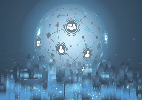 World map point and line composition concept Stock Illustration