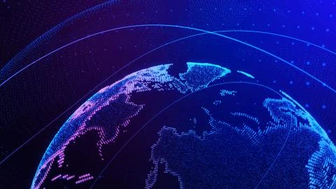 World map point. Concept the global network connection. 3d illustration Stock-Illustration