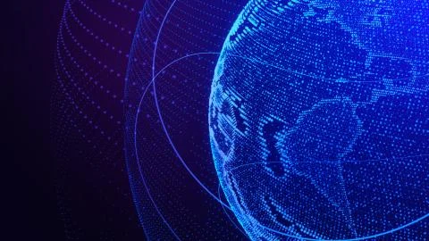 World map point. Concept the global network connection. 3d illustration Stock Illustration