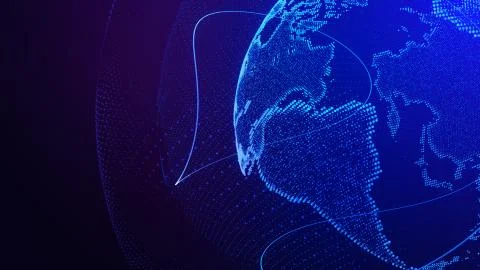 World map point. Concept the global network connection. 3d illustration Stock Illustration