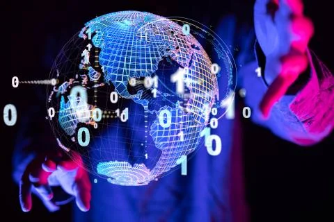 A World map point, line, composition, representing the global, Stock Photos