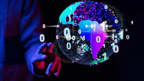 A World map point, line, composition, representing the global, Stock Photos