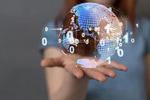 A World map point, line, composition, representing the global, Stock Photos