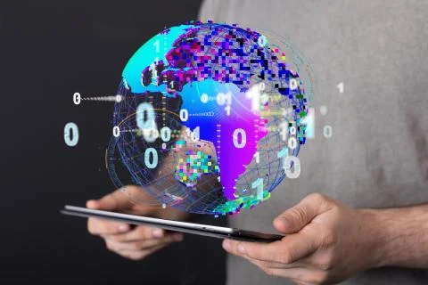 A World map point, line, composition, representing the global, Stock Photos