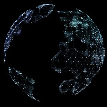 World map point, line, representing the global, network connection. イラスト素材