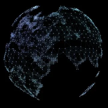 World map point, line, representing the global, network connection. イラスト素材