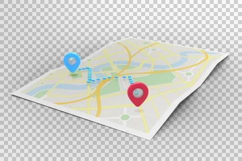 World map with pointers Illustrazione stock