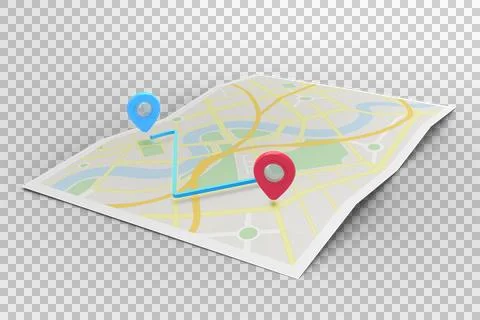 World map with pointers Stock Illustration