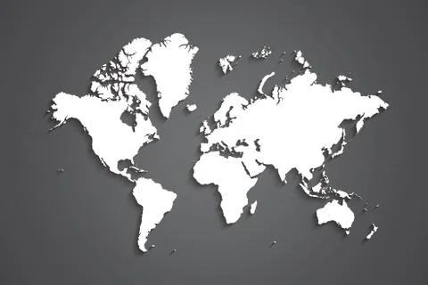 World map. popular World map Vector globe template for website, design, cover Stock Illustration