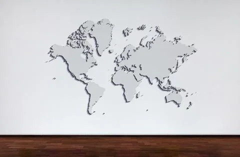 World map. popular World map template, cover, annual reports, Flat Earth. wal Stock Photos