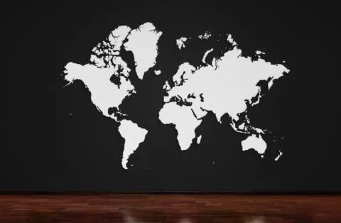 World map. popular World map template, cover, annual reports, Flat Earth. wal Stockfoto's