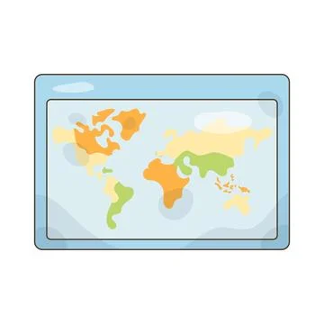 World map poster Stock Illustration