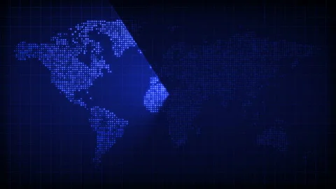 World map radar. Looping 4k animation | Stock Video | Pond5