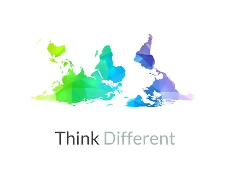 World map of rainbow color Stock Illustration