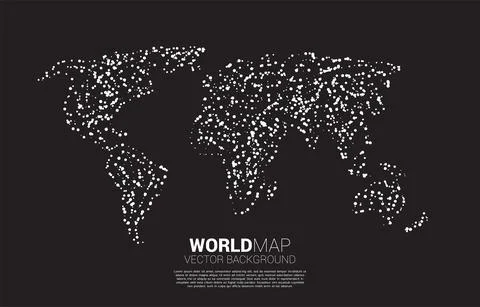 World map with random dot . concept of global Digital network Stock Illustration