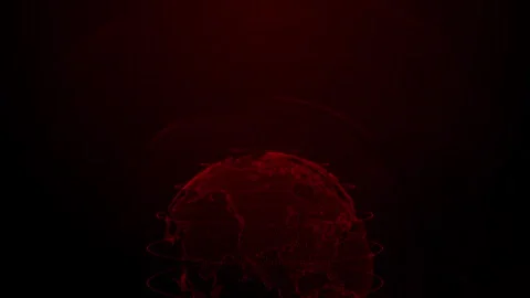 World Map Red Background Stock Footage 344000155