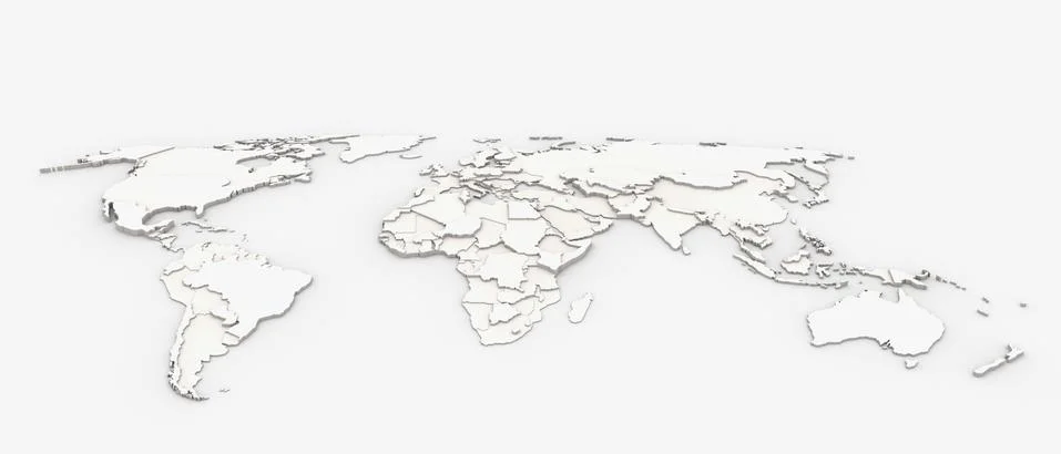 World map relief Stock Illustration