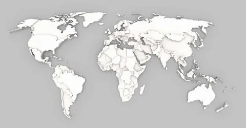 World map relief Illustrazione stock