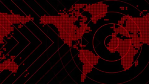 World map with ripples Video stock 316285261