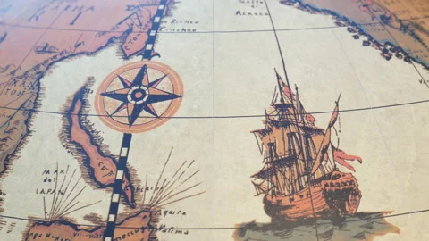 World map rotates around its axis. Stock Footage 122378671