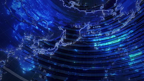 World map rotating digital world Backgro... | Stock Video | Pond5