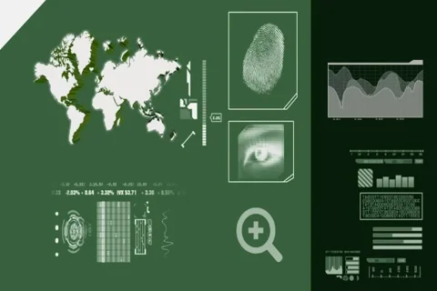 World Map scanning - 3d rotation - advan... | Stock Video | Pond5