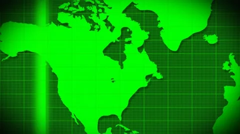 World map scanning satellite radar - loop Stock Footage 41543601