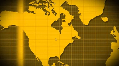 World map scanning satellite radar - loop Video stock 41543841