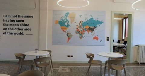 World Map in school Видео 86197471