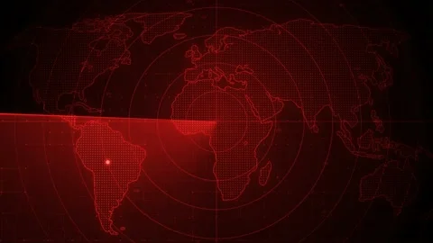 World map searching Radar HUD animation Stock-Footage 162107760