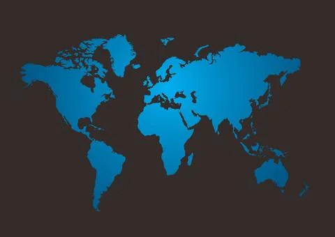 World map shine World map in blue with a dark gray background Copyright: x... Stock Photos