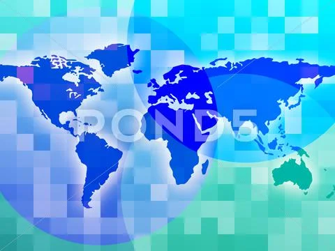 World map showing globalization worldwide and backgrounds: Graphic ...