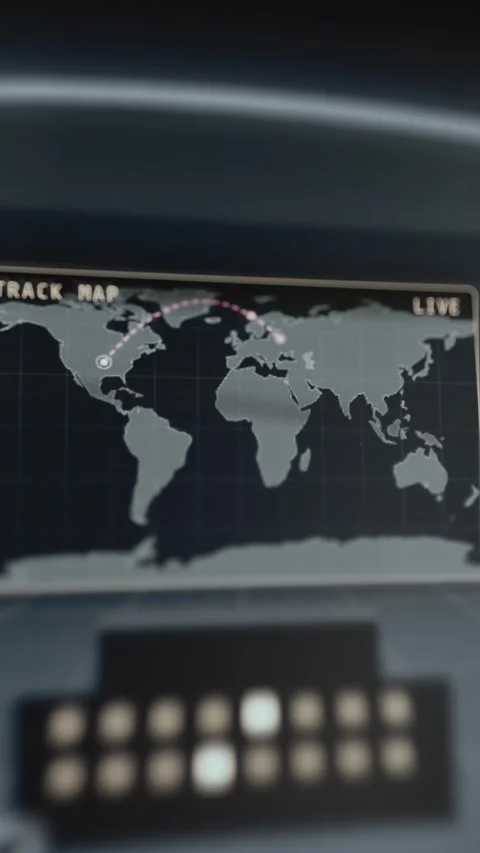 World Map Showing Live Global Security Events 4K Stockbeeldmateriaal 341325189