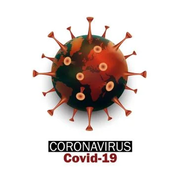 World Map Showing The Outbreak Of The Coronavirus Stock Illustration