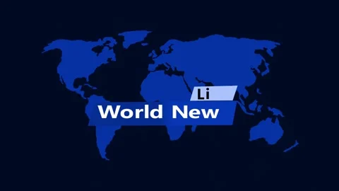 World map silhouette on deep background with news-style colorful lower-thir.. 스톡 동영상 329850744