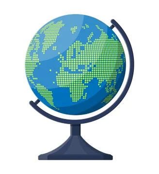 World map silhouette. Globe in dots. Stock Illustration