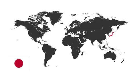 World Map Silhouette. Stock Illustration