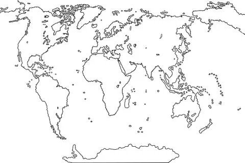 World map sketch. Abstract background. Vector illustration. Stock Illustration