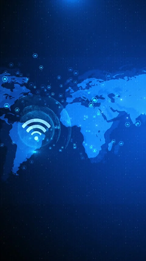 World map social network motion background. earth digital elements. Cloud Stock Footage 312183495